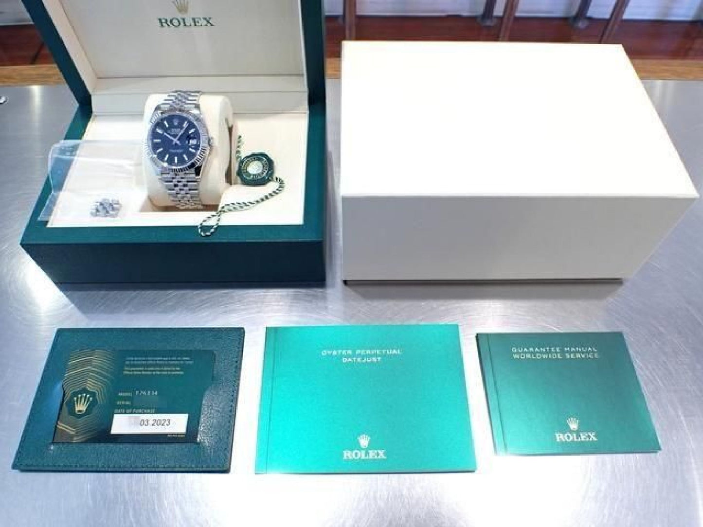 ROLEX Datejust 41 leuchtend blau 126334 Jubilee '23 Herren 191521661 hannari-shop