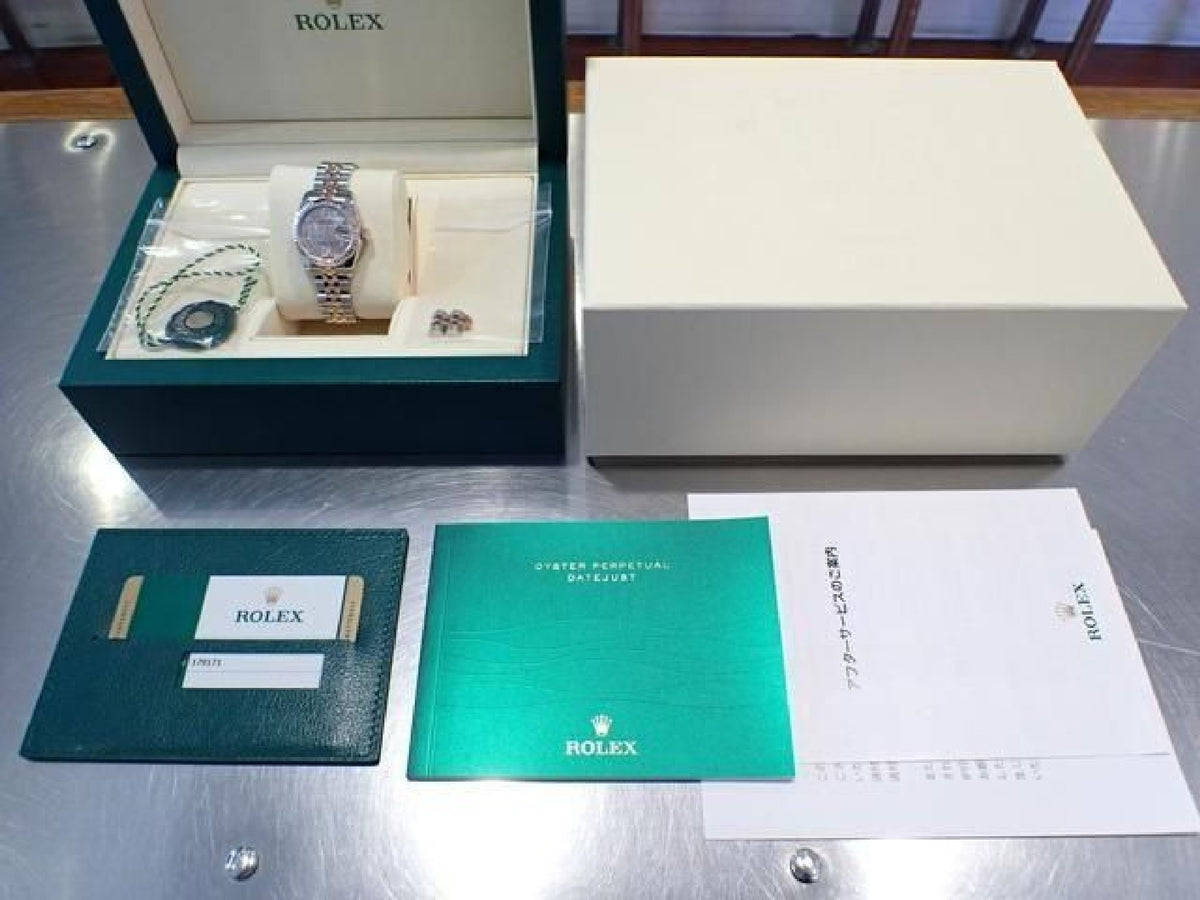 ROLEX Datejust circle Flower VI diamond PG combination 179171NR '18 Mens 191598911 hannari-shop