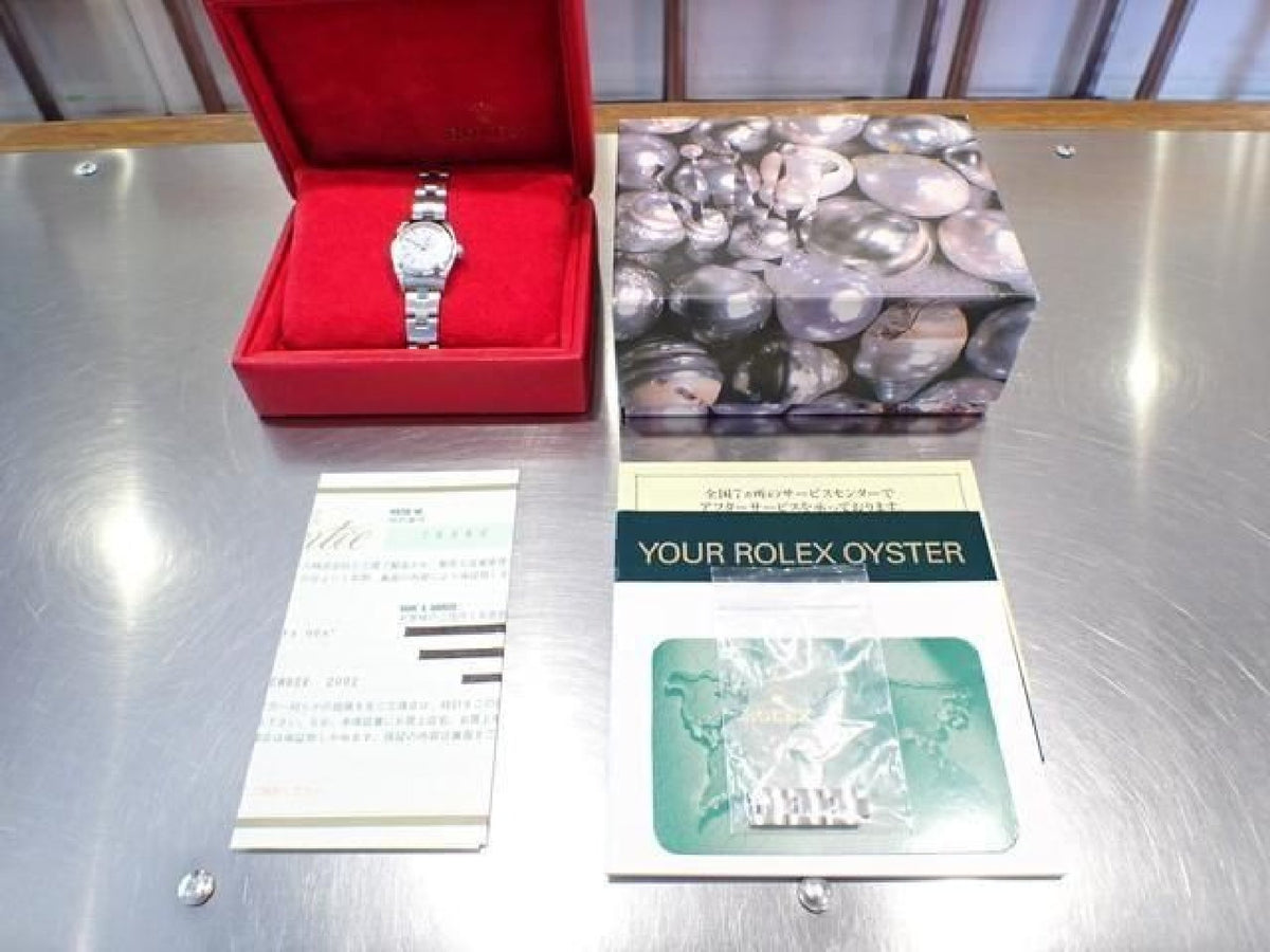 ROLEX Oyster PERPETUAL white Print Roman 76080 K series '02 Mens 192786827 hannari-shop