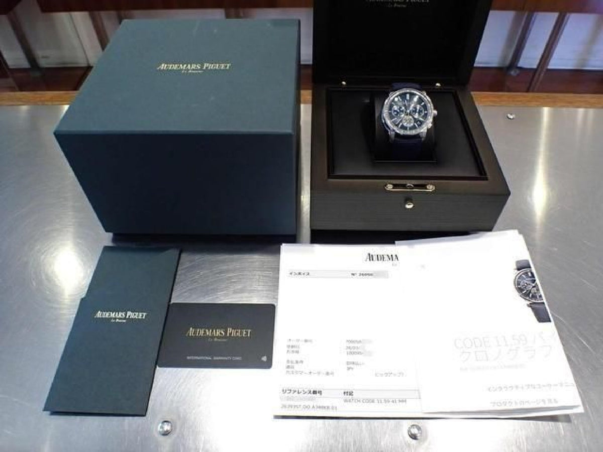 AUDEMARS PIGUET CODE 11.59 by Chronograph blue 26393ST '23 Mens 192951696 hannari-shop