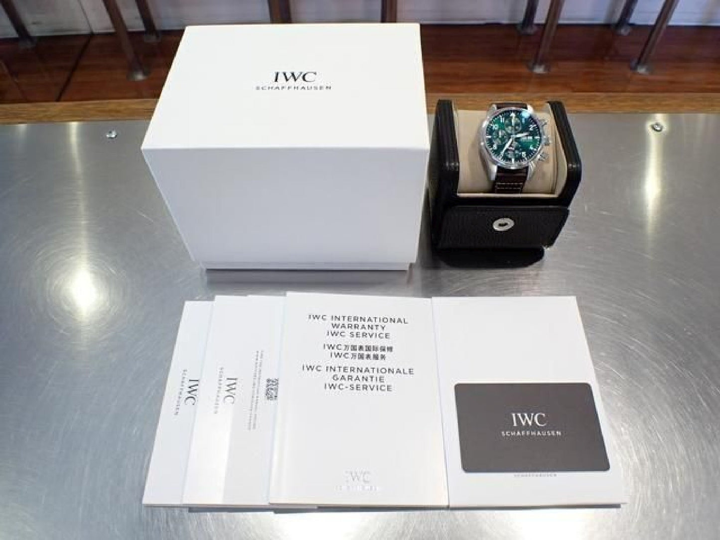 IWC Pilot's watch Chronograph 41 grün IW388103 '21 Herren 193000391 hannari-shop