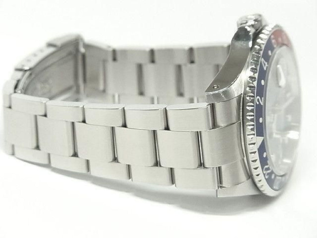 ROLEX GMT MasterII rote-blaue Lünette 16710 P-Serie schwarze Lünette Herren 193912798 hannari-shop