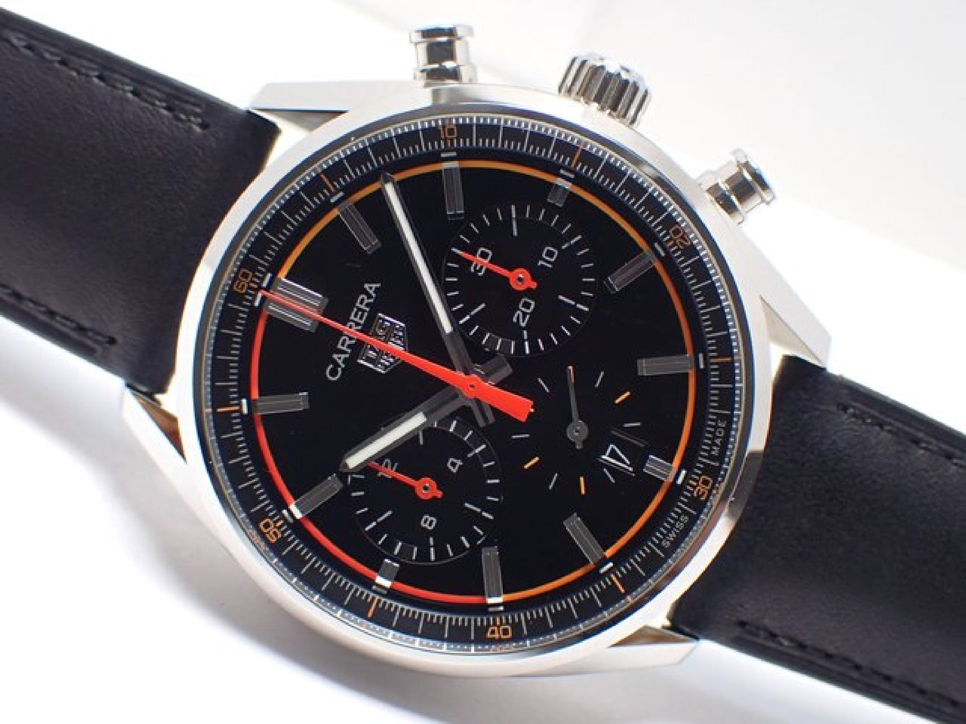 TAG HEUER Carrera Calibre02 Chronograph orange Farbverlauf Originalware Herren 174751870 hannari-shop
