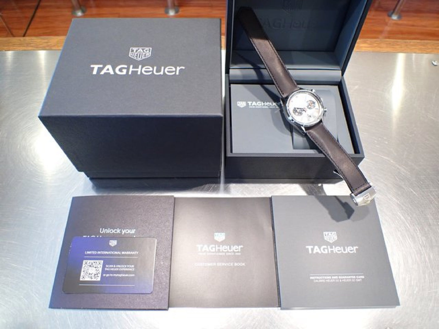 TAG HEUER Carrera Calibre02 Chronograph orange Farbverlauf Originalware Herren 174751870 hannari-shop