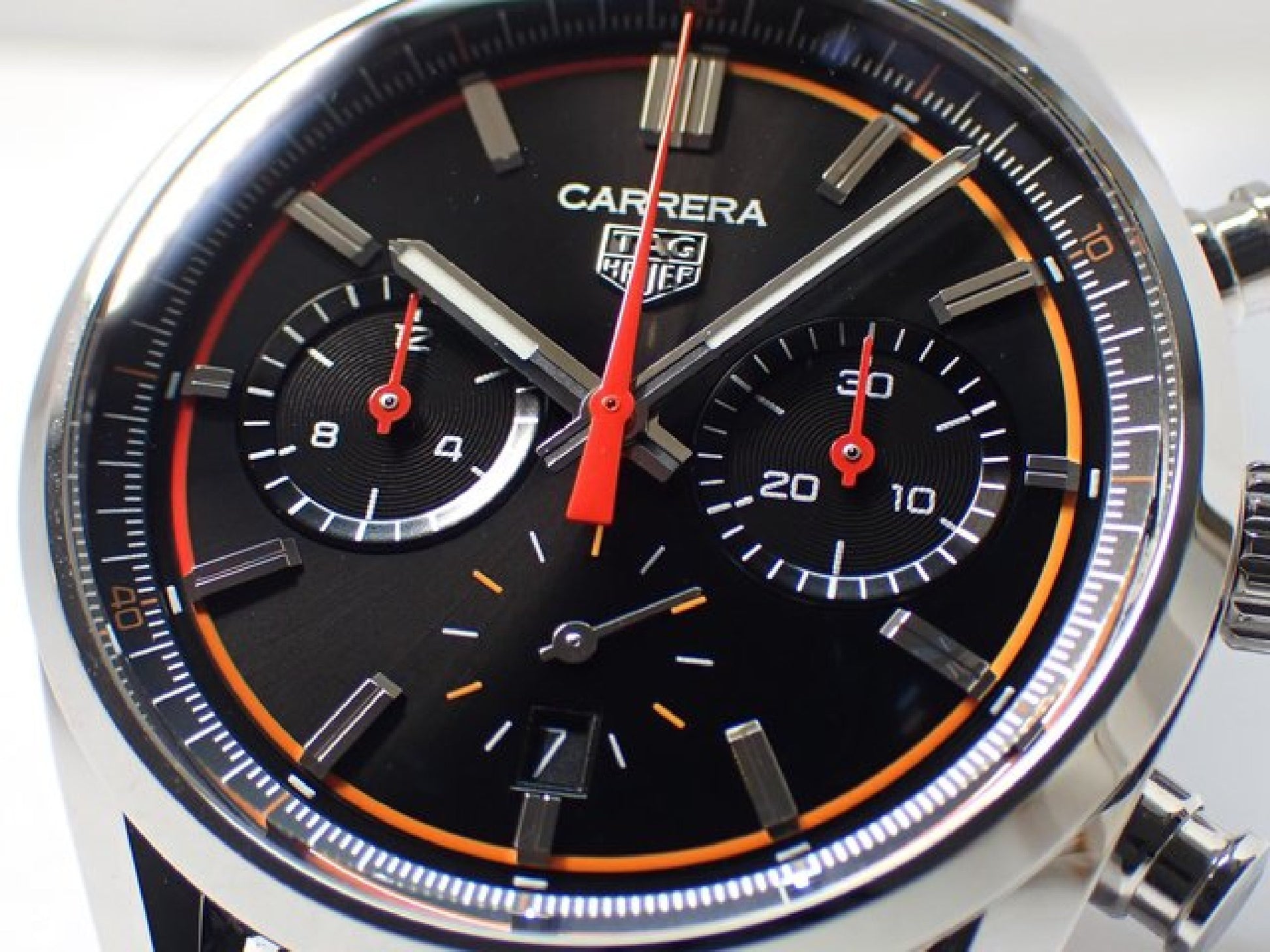 TAG HEUER Carrera Calibre02 Chronograph orange Farbverlauf Originalware Herren 174751870 hannari-shop