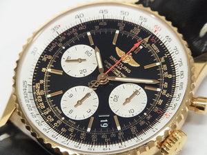 BREITLING Navitimer01 18KRG black RB0120 Genuine goods Mens 180758931 hannari-shop