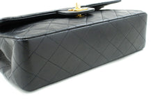 CHANEL Classic Double Flap 10" Chain Shoulder Bag Black Lambskin m90 hannari-shop