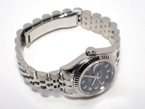 ROLEX Womens Datejust blue Dial 10P diamond 179174G D series Womens 182545305 hannari-shop