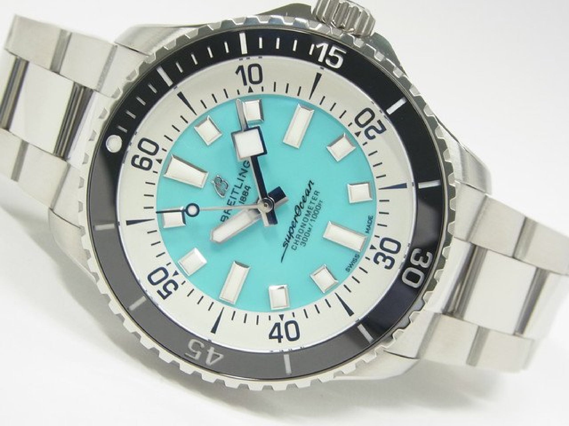 BREITLING Superocean Automatic 44 türkisblau A17376 Herren 183537117 hannari-shop