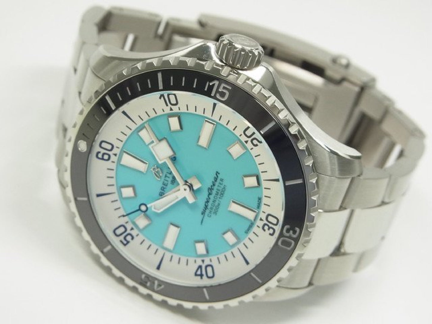 BREITLING Superocean Automatic 44 türkisblau A17376 Herren 183537117 hannari-shop