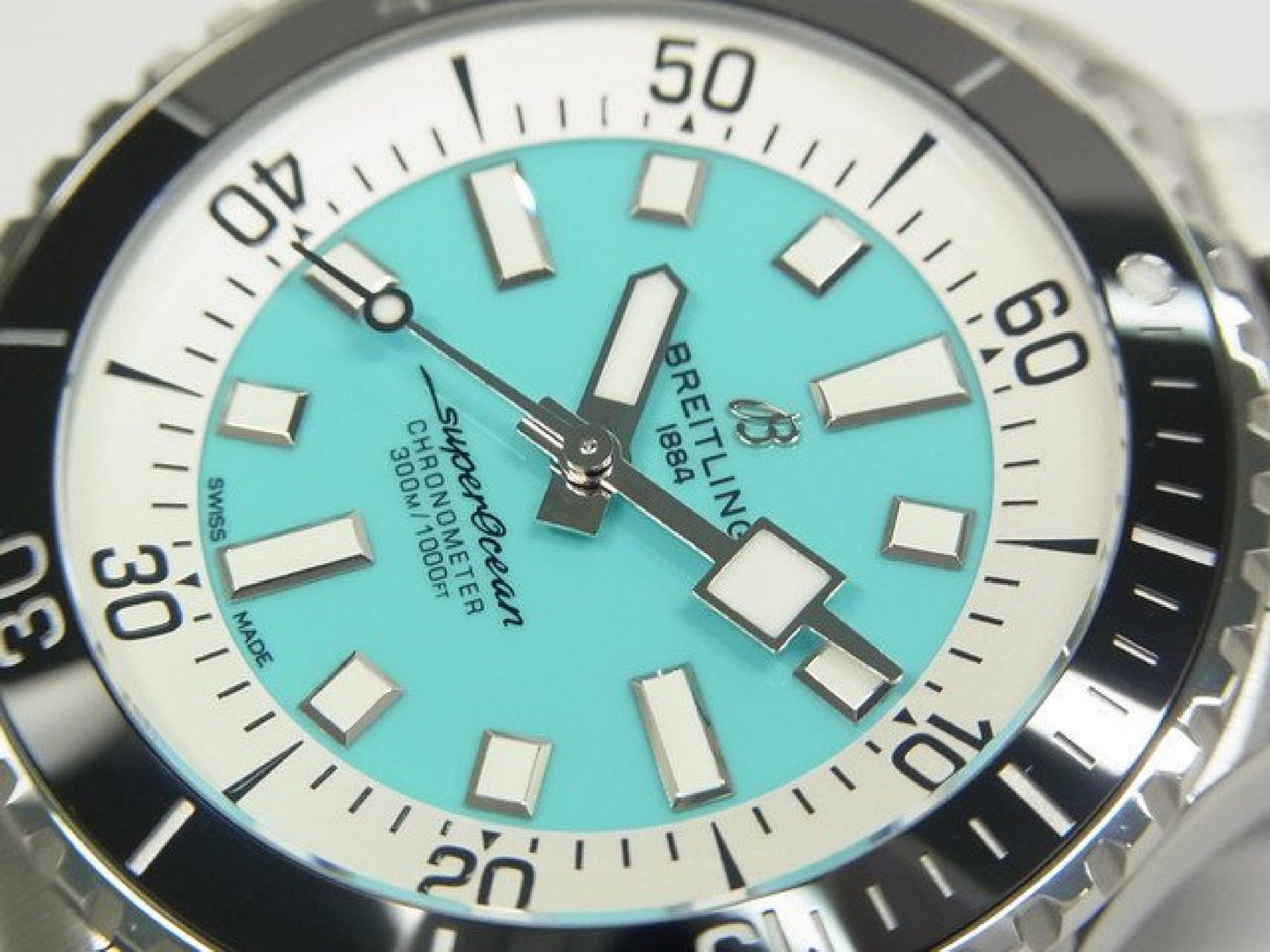 BREITLING Superocean Automatic 44 türkisblau A17376 Herren 183537117 hannari-shop