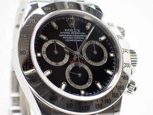 ROLEX Daytona black thin Hand Ref.116520 F series '04  Genuine goods Mens 183698323 hannari-shop
