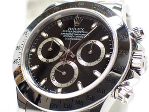 ROLEX Daytona black thin Hand Ref.116520 F series '04  Genuine goods Mens 183698323 hannari-shop