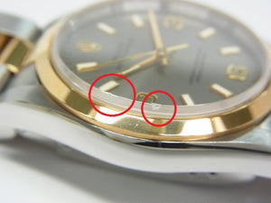 ROLEX Oyster PERPETUAL SS xYG combination gray3 6 9 14203 S series Mens 184184437 hannari-shop