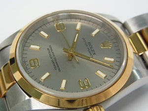 ROLEX Oyster PERPETUAL SS xYG combination gray3 6 9 14203 S series Mens 184184437 hannari-shop