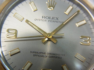 ROLEX Oyster PERPETUAL SS xYG combination gray3 6 9 14203 S series Mens 184184437 hannari-shop