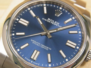 ROLEX Oyster PERPETUAL 41 blue 124300 Mens 184629892 hannari-shop