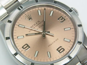 ROLEX Air-King pink Engine Turned bezel Z series 14010M Mens 185215839 hannari-shop