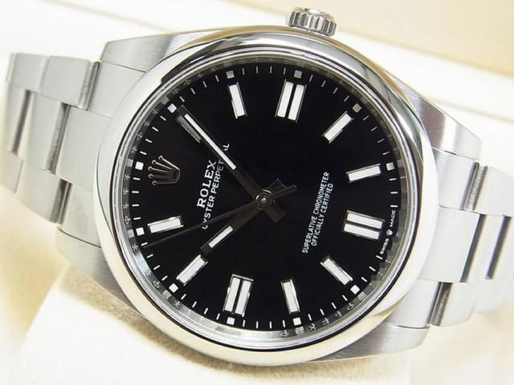 ROLEX Oyster PERPETUAL 41 black Ref.124300 Mens 185961554 hannari-shop