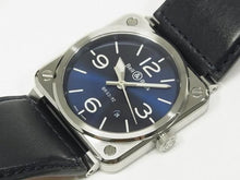 BELL & ROSS BR0392 blue Steel 42 MM BR0392-BLU-ST/SCA Mens 186283241 hannari-shop