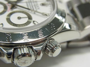 ROLEX Daytona white Dial thin Hand 116520 F series Mens 186714046 hannari-shop