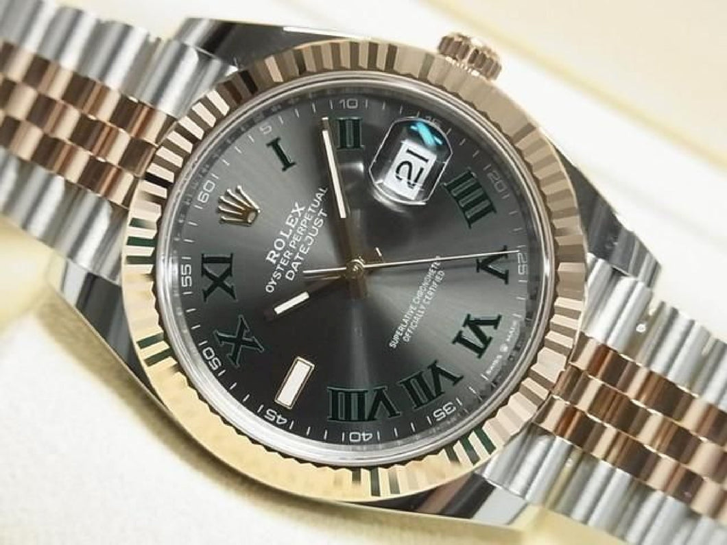 ROLEX Datejust 41 SS x Everose Gold combination Slate Ref.126331 Mens 187568835 hannari-shop