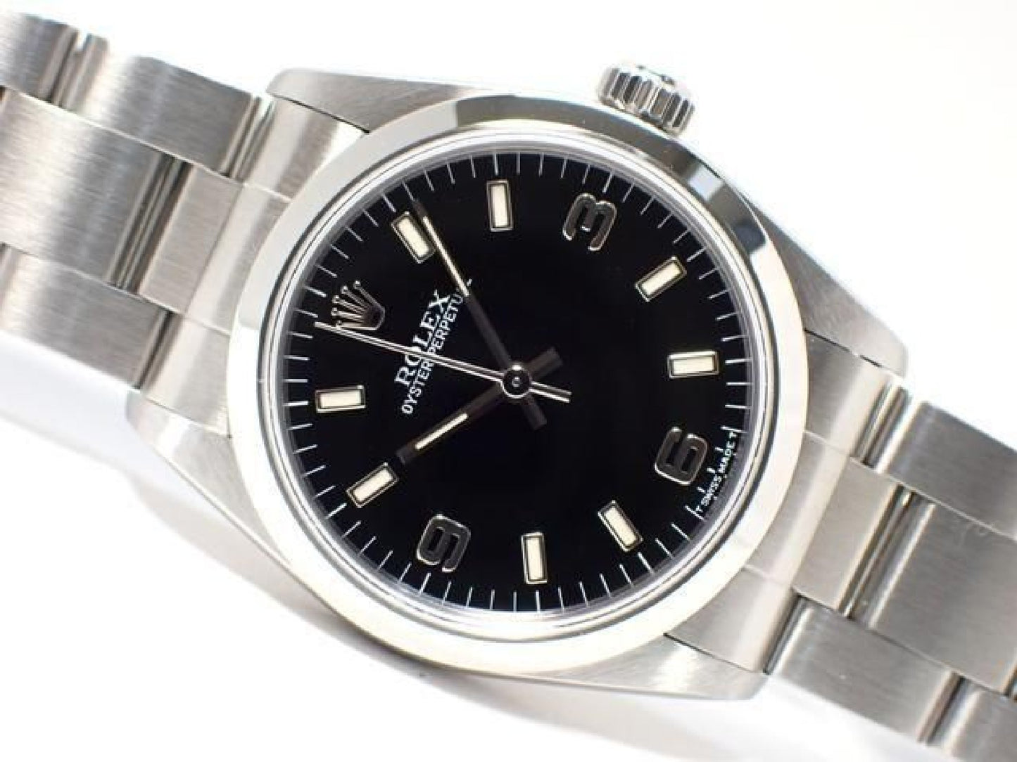 ROLEX Oyster PERPETUAL schwarz3 6 9 67480 U Serie '98 Herren 189282561 hannari-shop