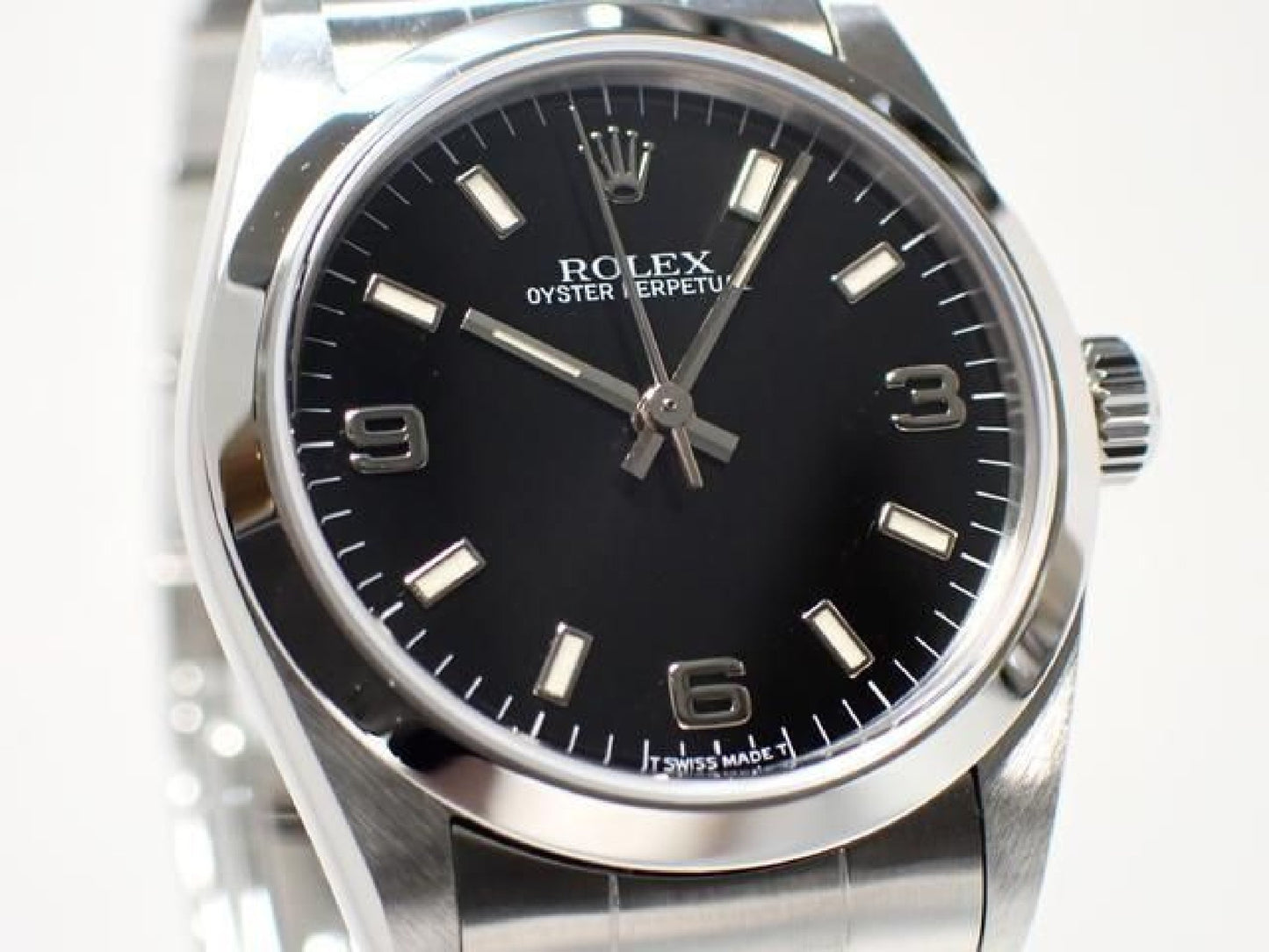 ROLEX Oyster PERPETUAL schwarz3 6 9 67480 U Serie '98 Herren 189282561 hannari-shop
