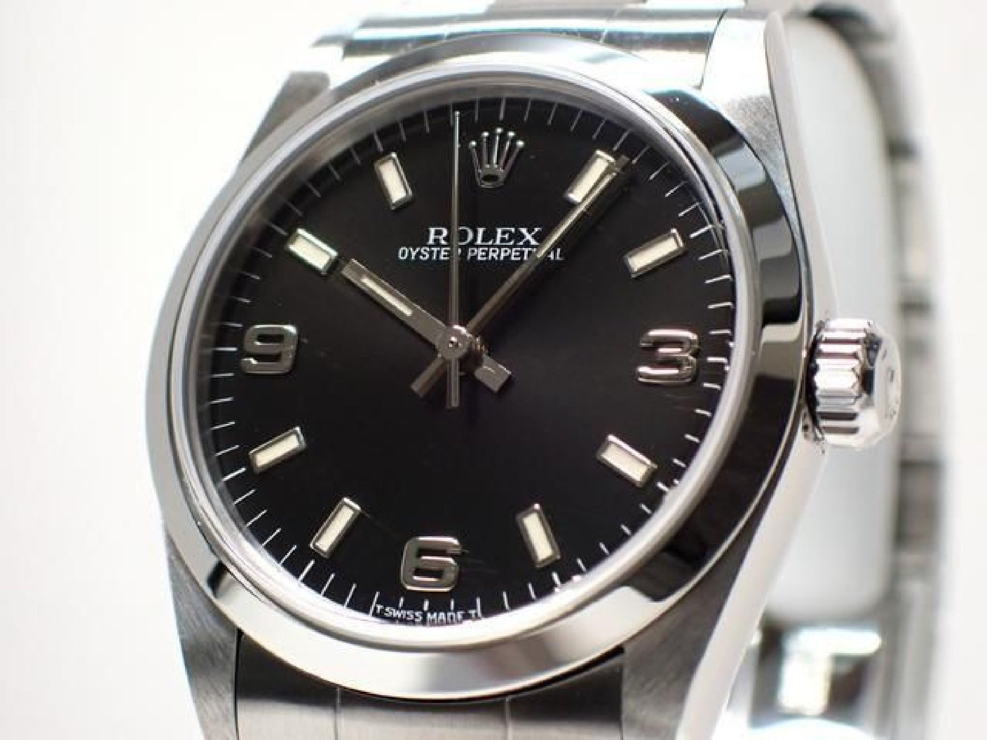 ROLEX Oyster PERPETUAL schwarz3 6 9 67480 U Serie '98 Herren 189282561 hannari-shop