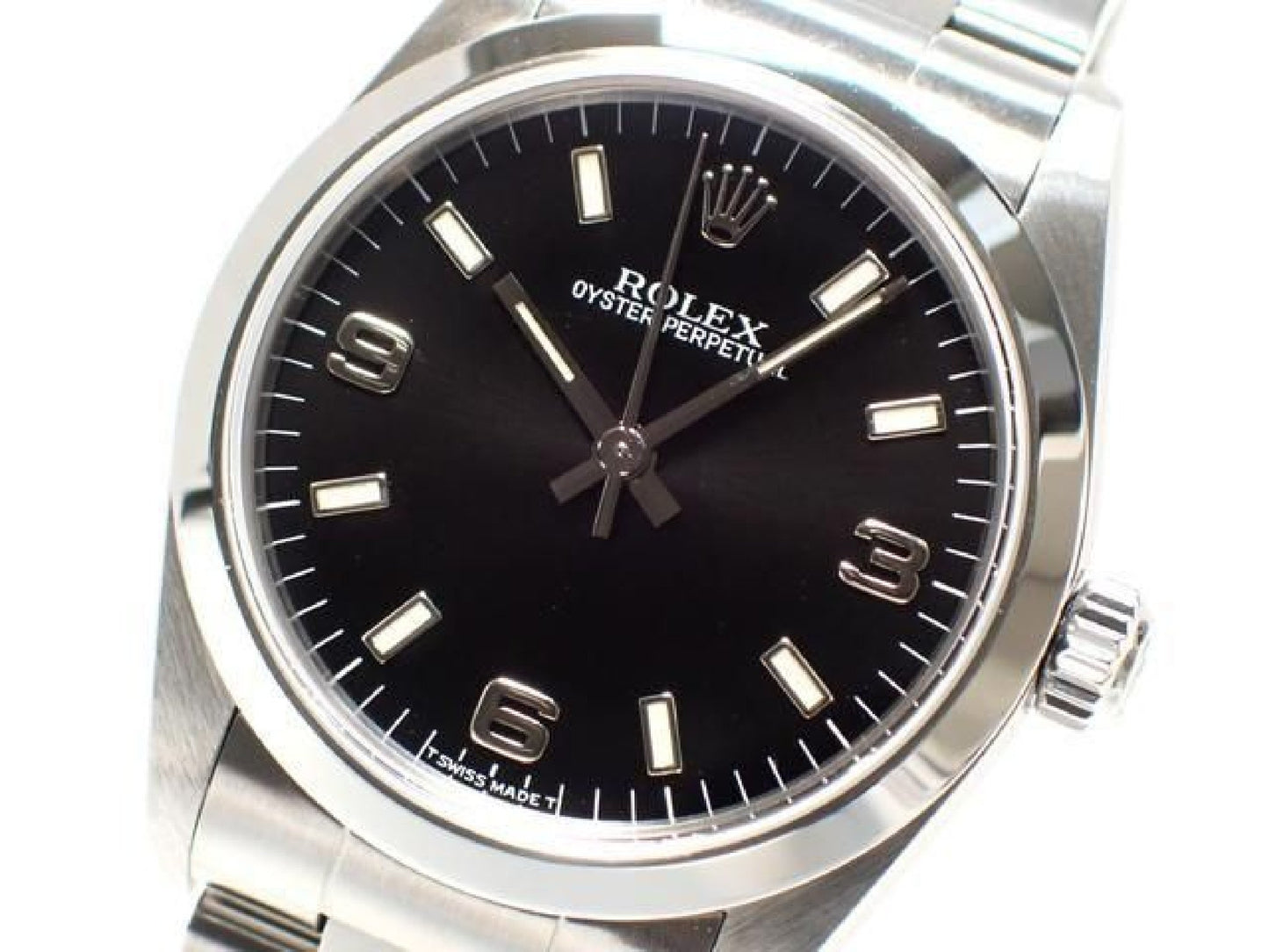 ROLEX Oyster PERPETUAL schwarz3 6 9 67480 U Serie '98 Herren 189282561 hannari-shop