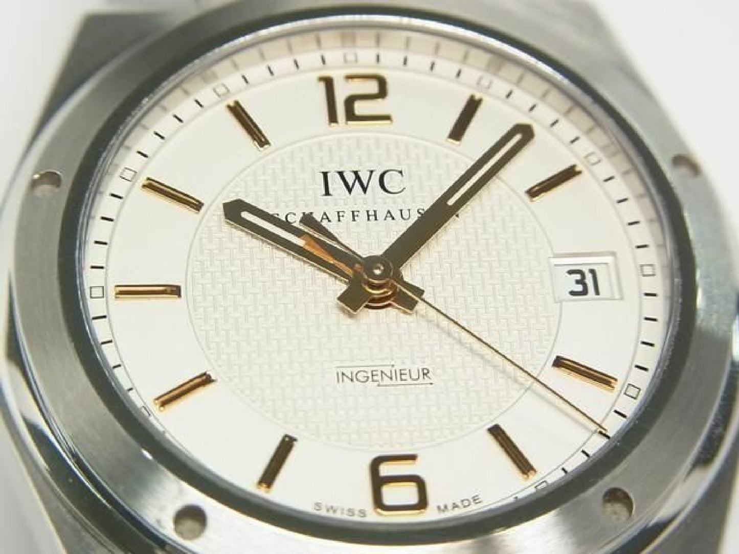 IWC Ingenieur Automatik 40 MM silber IW322801 Saphirglas-Gehäuseboden Herren 189299441 hannari-shop