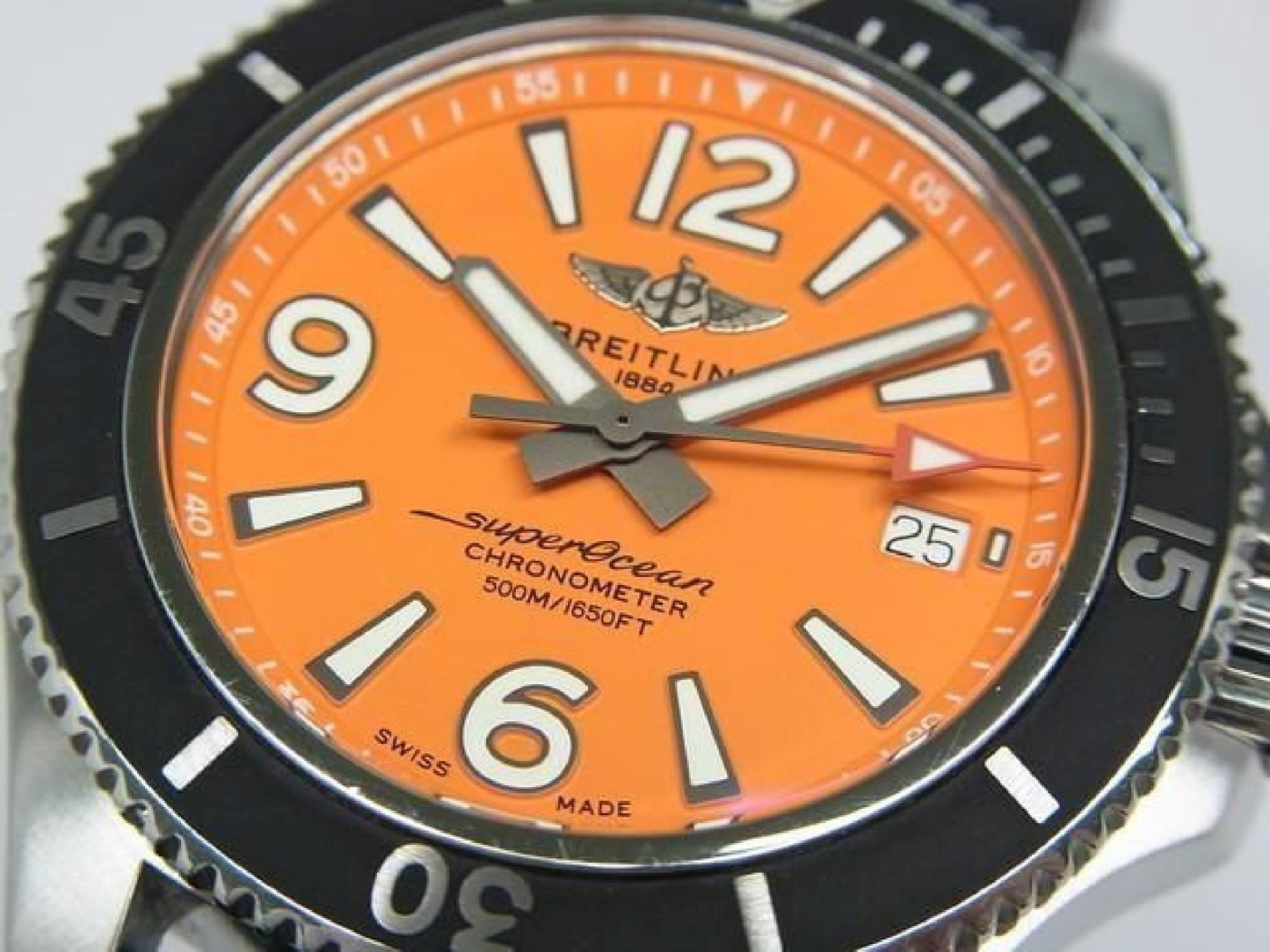 BREITLING Superocean Automatic 42 orange Zifferblatt Herren 190303664 hannari-shop