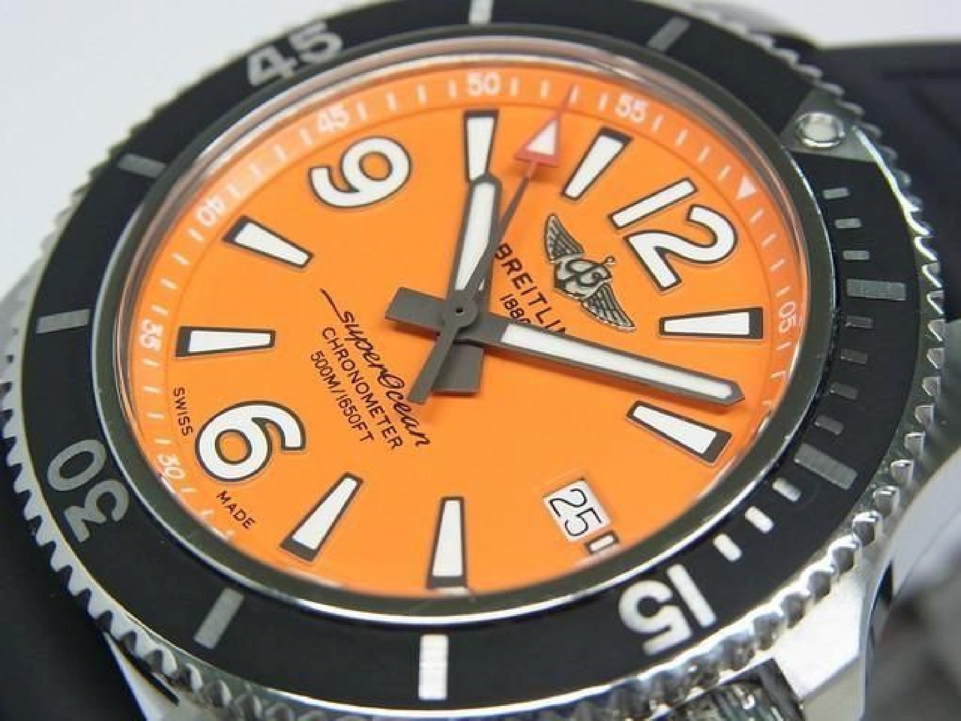 BREITLING Superocean Automatic 42 orange Zifferblatt Herren 190303664 hannari-shop
