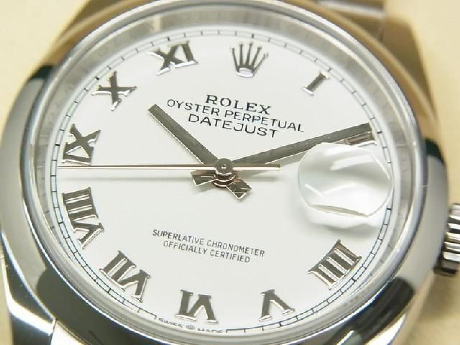 ROLEX Datejust 36 weiß römisch 126200 '21 gekauft Herren 190821862 hannari-shop
