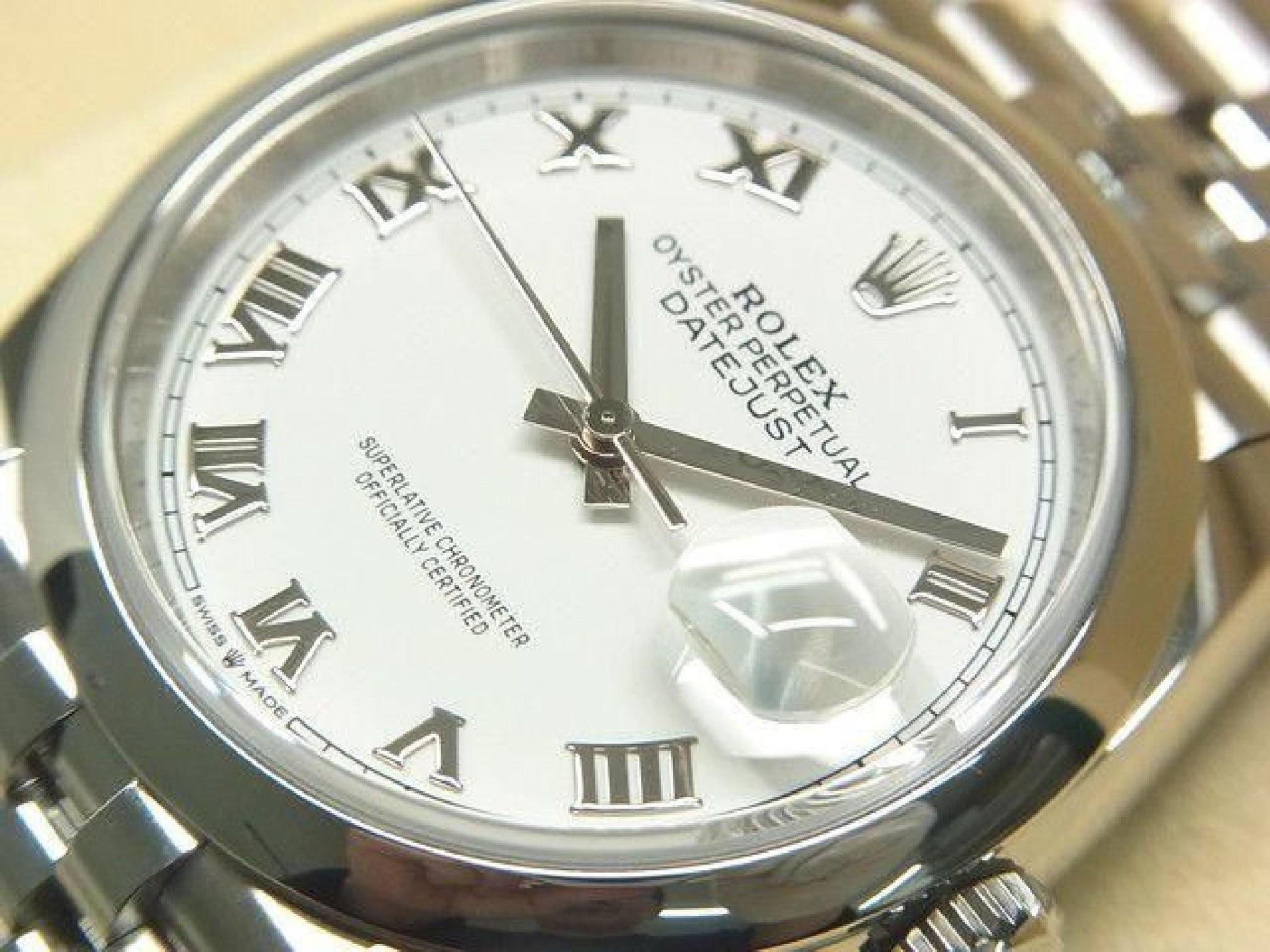ROLEX Datejust 36 weiß römisch 126200 '21 gekauft Herren 190821862 hannari-shop