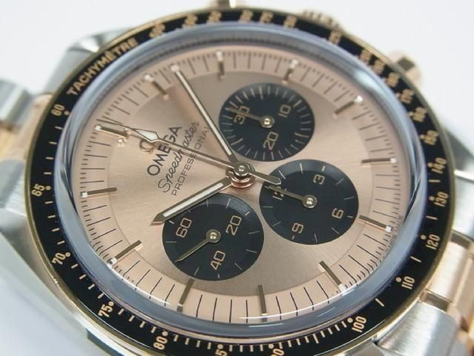 OMEGA Speedmaster moon watch Professional SS x Sedna gold Bracelet & rubber Mens 191397651 hannari-shop