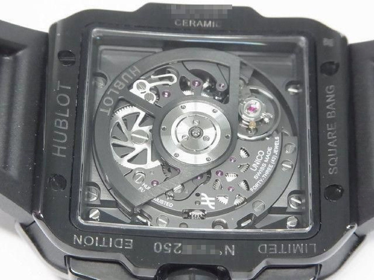 HUBLOT Square Bang Unico ganz schwarz world250 Lot Limited Herren 191479219 hannari-shop