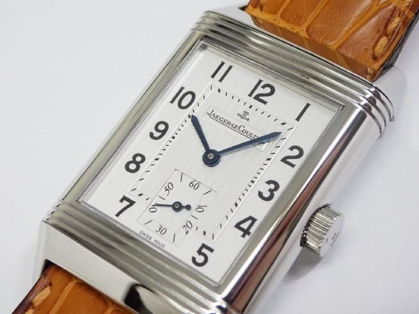 JAEGER LECOULTRE large Reverso silver Ref.Q2708410 Genuine goods Mens 191479534 hannari-shop