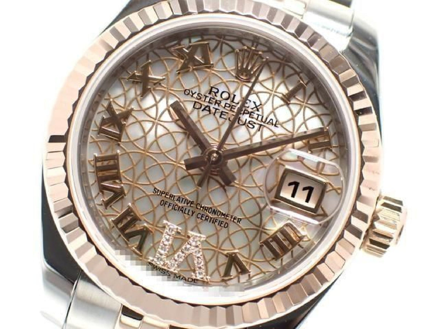 ROLEX Datejust circle Flower VI diamond PG combination 179171NR '18 Mens 191598911 hannari-shop