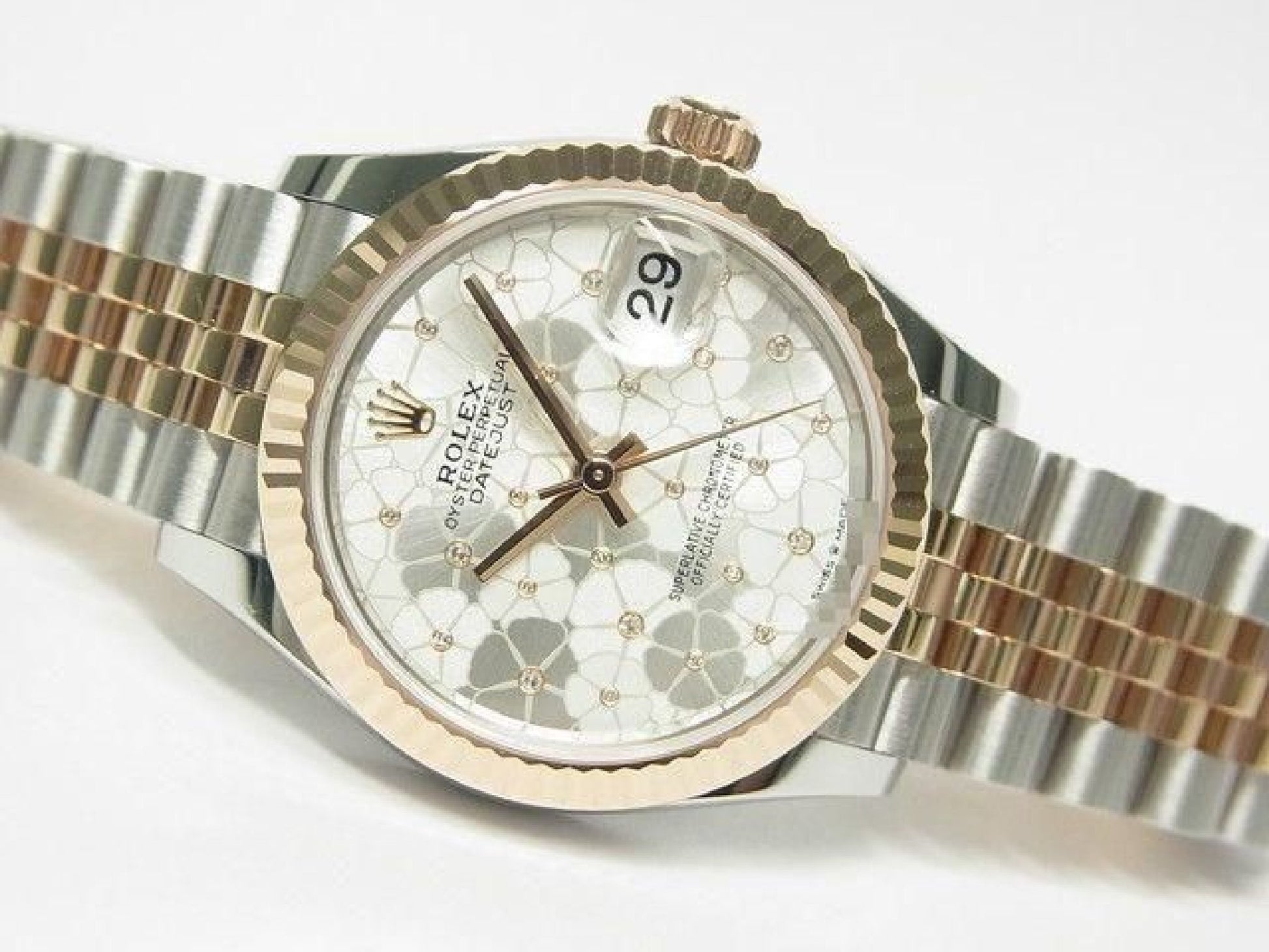 ROLEX Datejust 31 SS x Everose Gold Kombination mit floralem Motiv 278271 Herren 191629072 hannari-shop