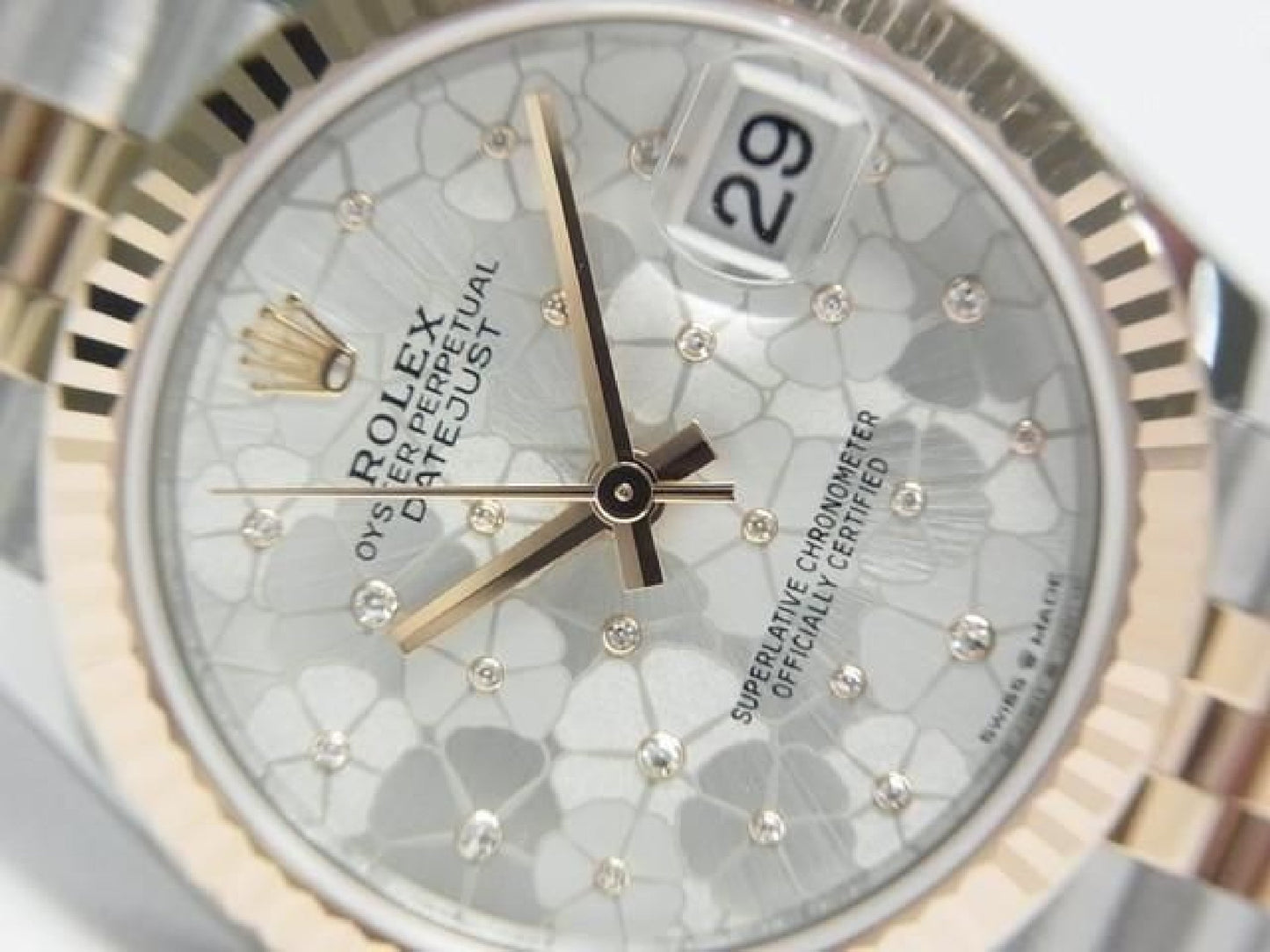 ROLEX Datejust 31 SS x Everose Gold Kombination mit floralem Motiv 278271 Herren 191629072 hannari-shop