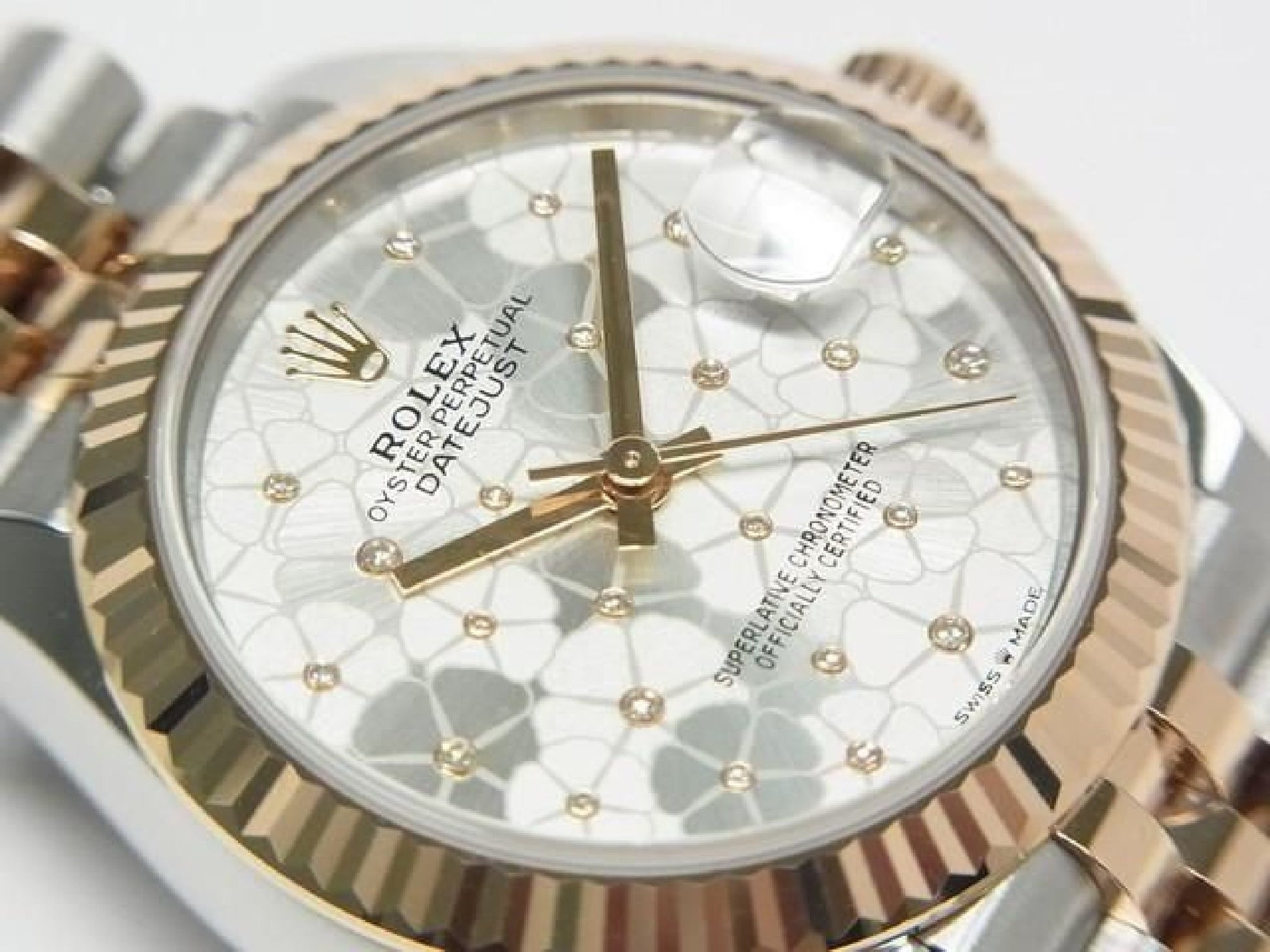 ROLEX Datejust 31 SS x Everose Gold Kombination mit floralem Motiv 278271 Herren 191629072 hannari-shop