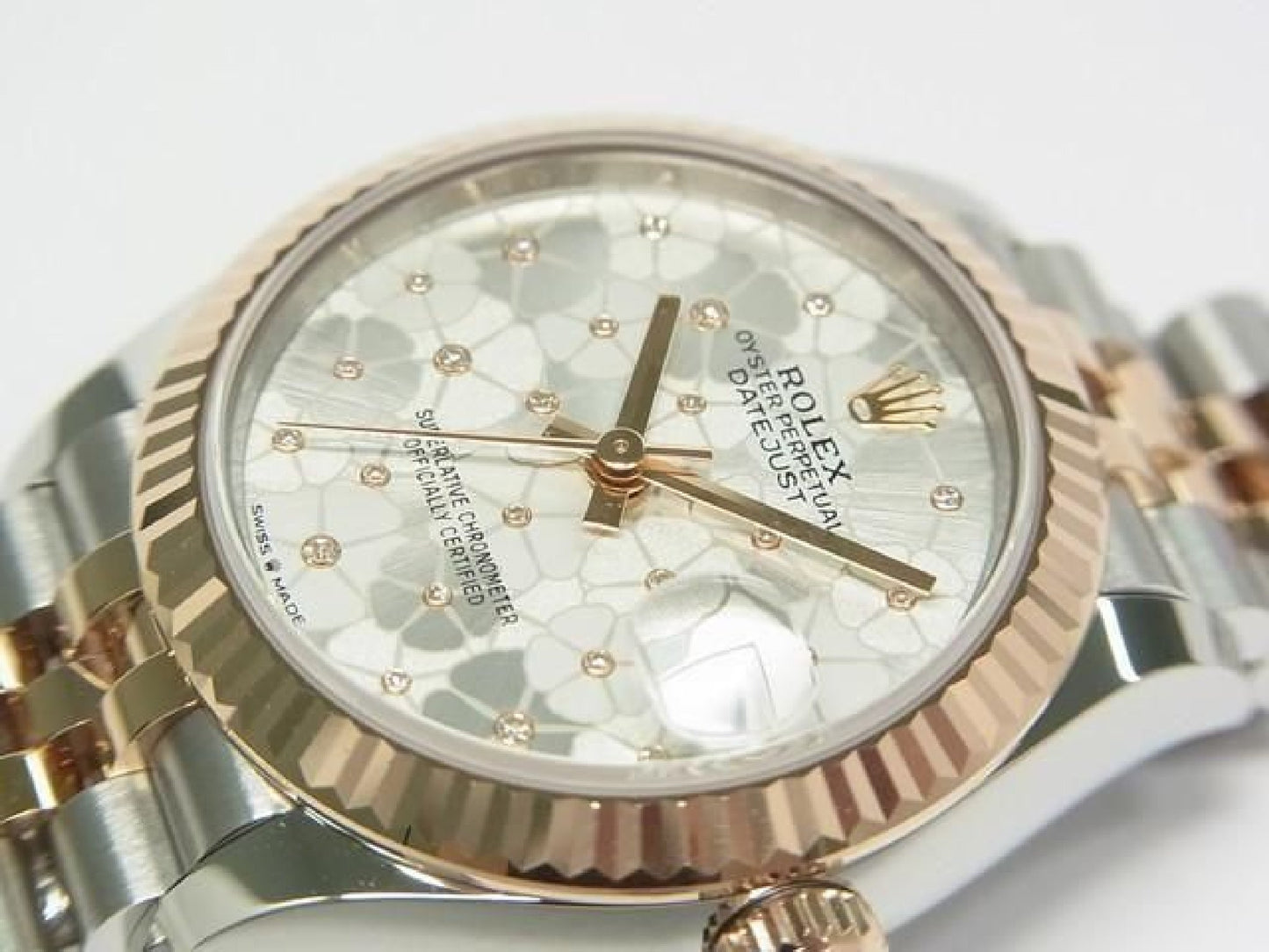ROLEX Datejust 31 SS x Everose Gold Kombination mit floralem Motiv 278271 Herren 191629072 hannari-shop
