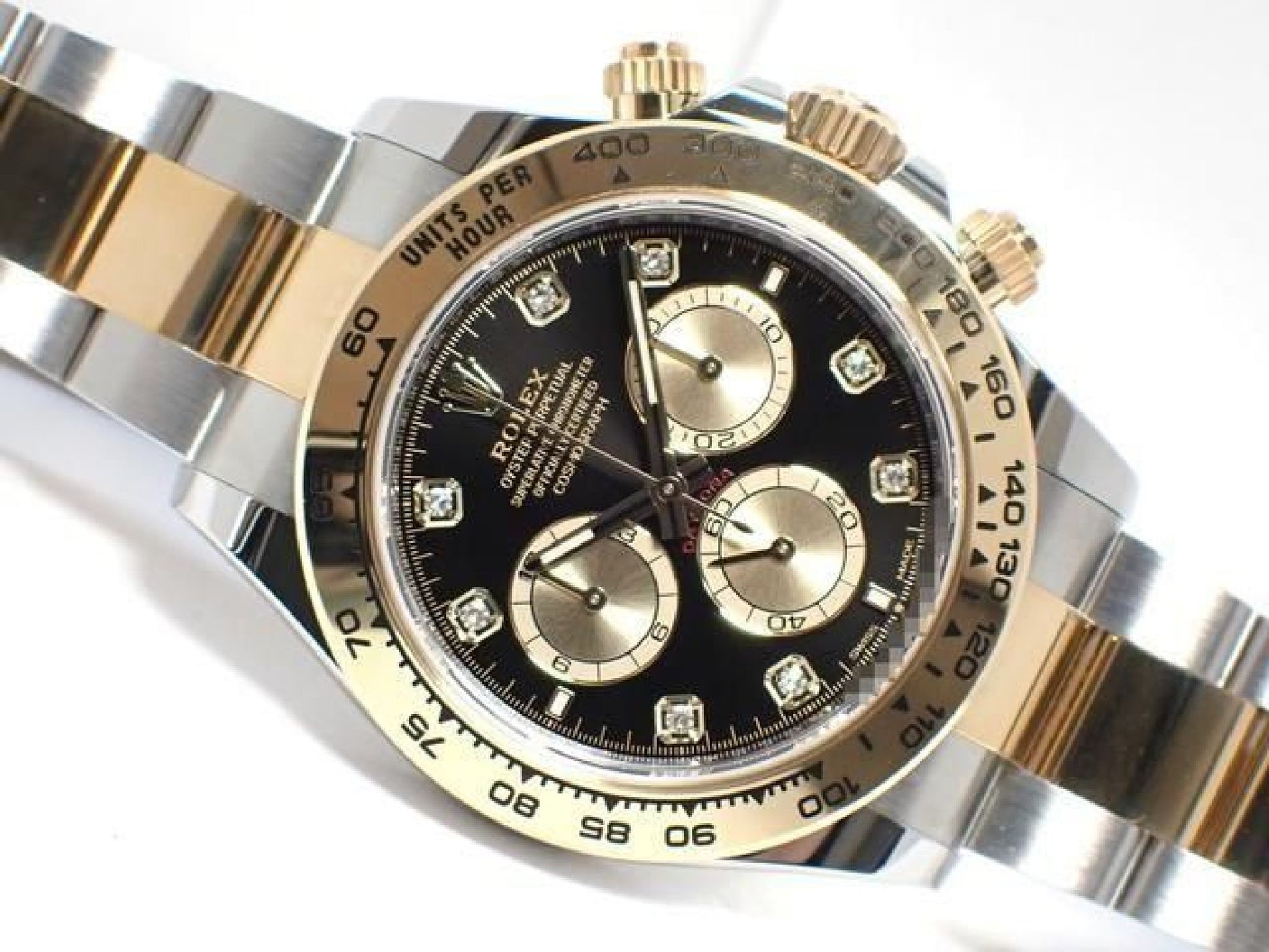 ROLEX Daytona SS x18KYG Kombination schwarzes Zifferblatt 8P Diamanten 126503G '24 Herren 191676992 hannari-shop