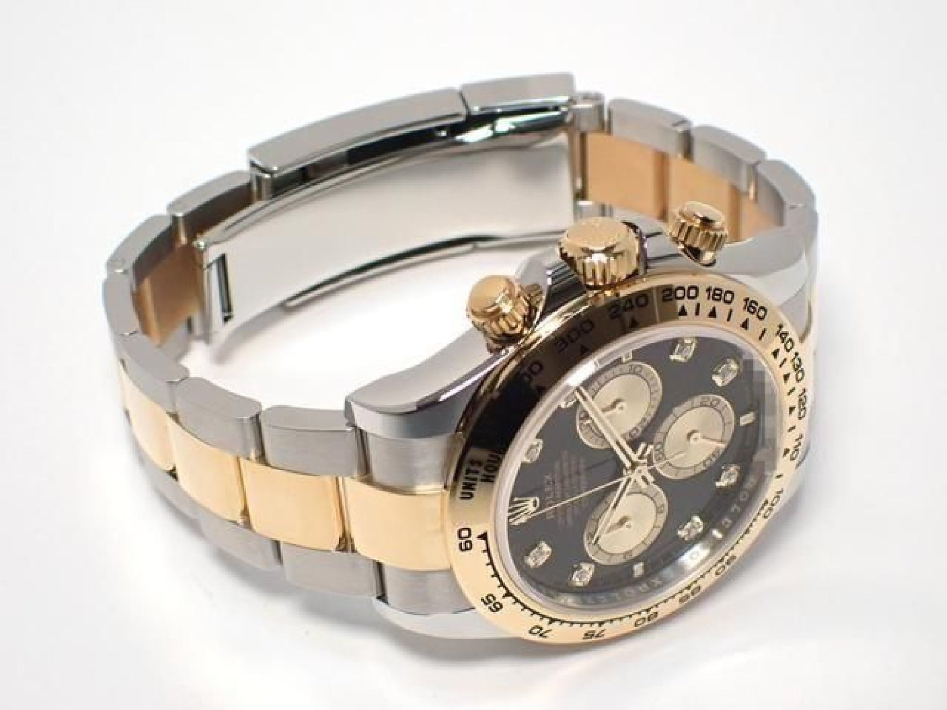 ROLEX Daytona SS x18KYG Kombination schwarzes Zifferblatt 8P Diamanten 126503G '24 Herren 191676992 hannari-shop