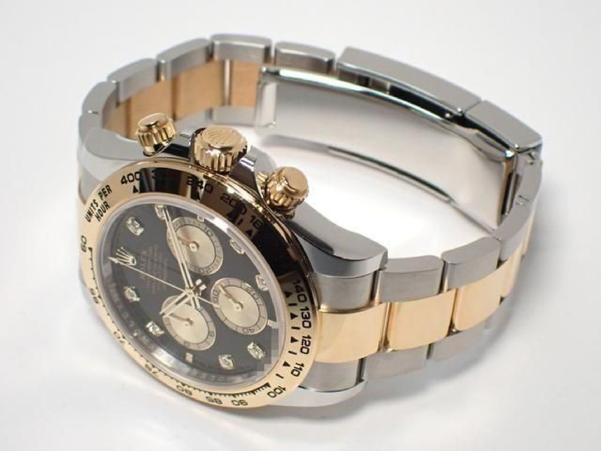 ROLEX Daytona SS x18KYG Kombination schwarzes Zifferblatt 8P Diamanten 126503G '24 Herren 191676992 hannari-shop