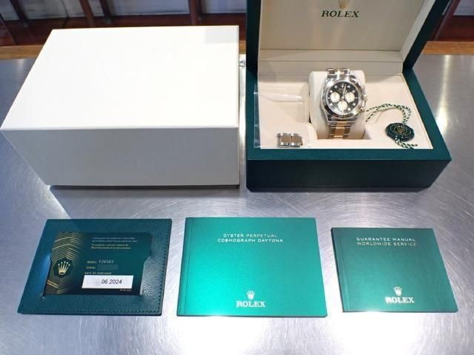 ROLEX Daytona SS x18KYG Kombination schwarzes Zifferblatt 8P Diamanten 126503G '24 Herren 191676992 hannari-shop