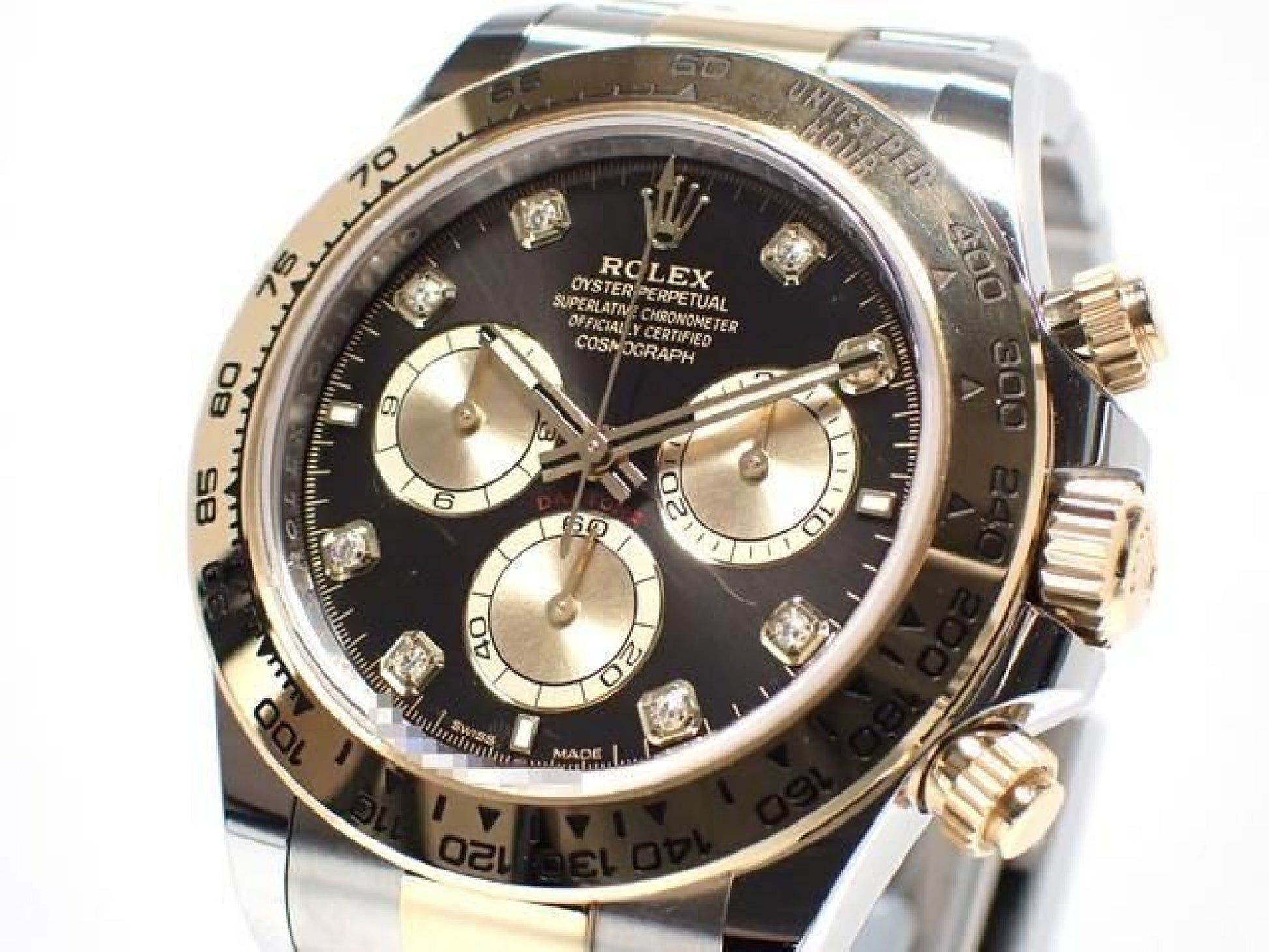 ROLEX Daytona SS x18KYG Kombination schwarzes Zifferblatt 8P Diamanten 126503G '24 Herren 191676992 hannari-shop