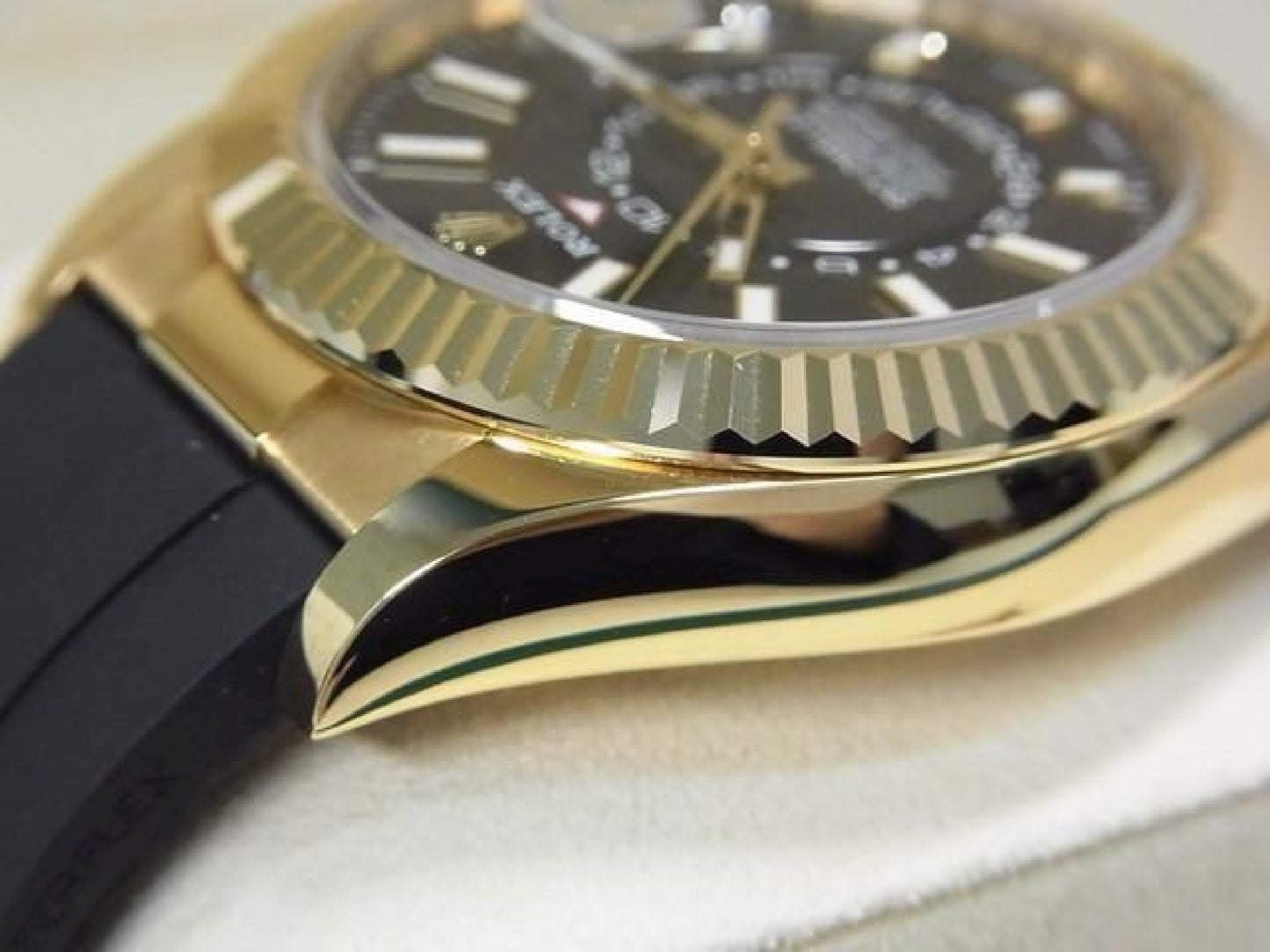 ROLEX Sky-Dweller 18K Gelbgold schwarzes Zifferblatt 326238 Herren 191758815 hannari-shop