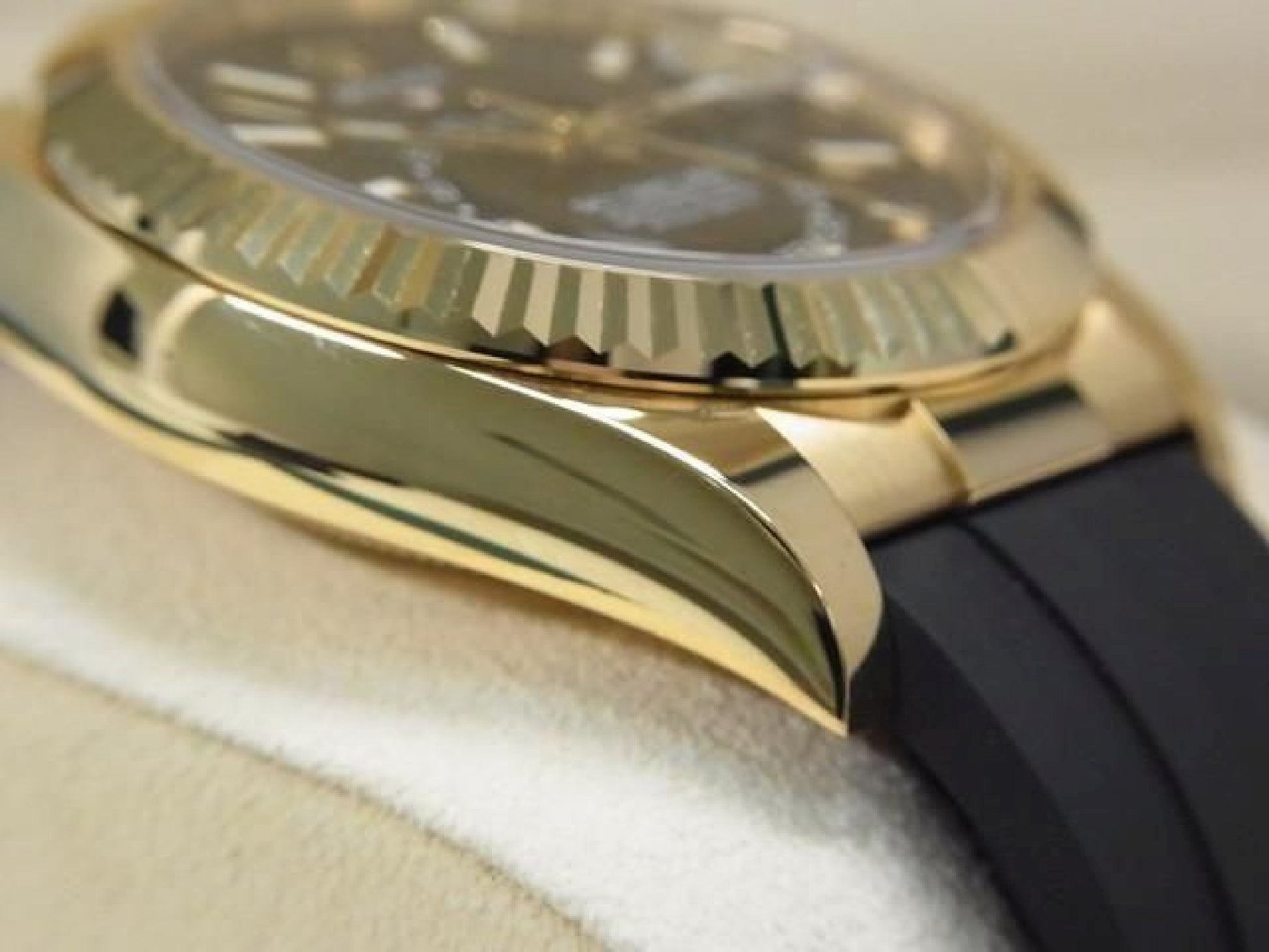 ROLEX Sky-Dweller 18K Gelbgold schwarzes Zifferblatt 326238 Herren 191758815 hannari-shop